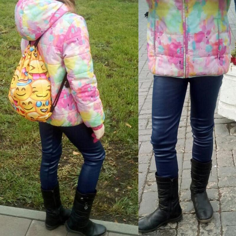 Новые леггинсы для маленьких девочек, зимние детские толстые бархатные леггинсы, брюки-карандаш, детские теплые брюки, леггинсы из искусственной кожи, узкие брюки