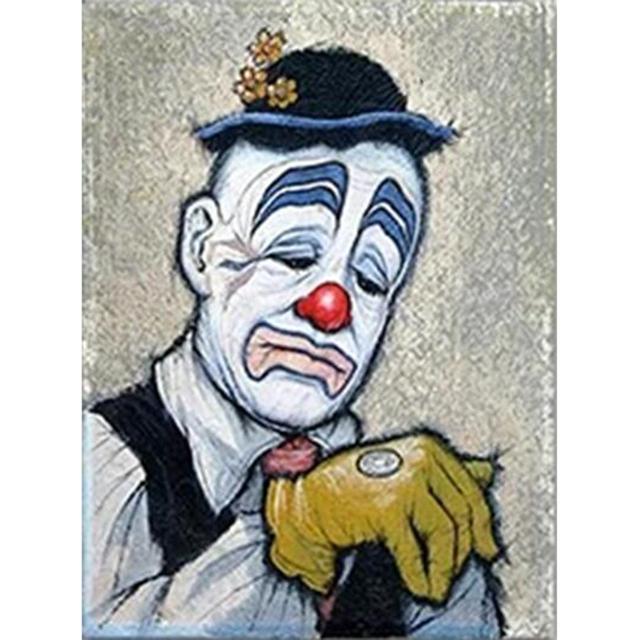 5D Diy Diamond Painting Humorous Clown Embroidery Full Round Drill Cross Stitch Kits Mosaic Pictures Handmade Home Decor