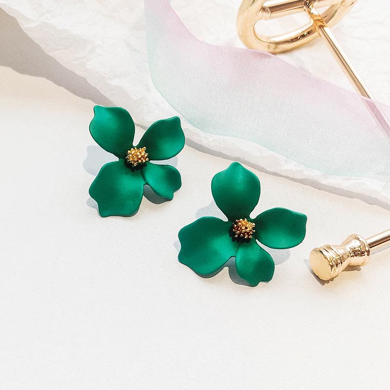 Flower Earrings Korean Personality Ear Studs Earring Pendant