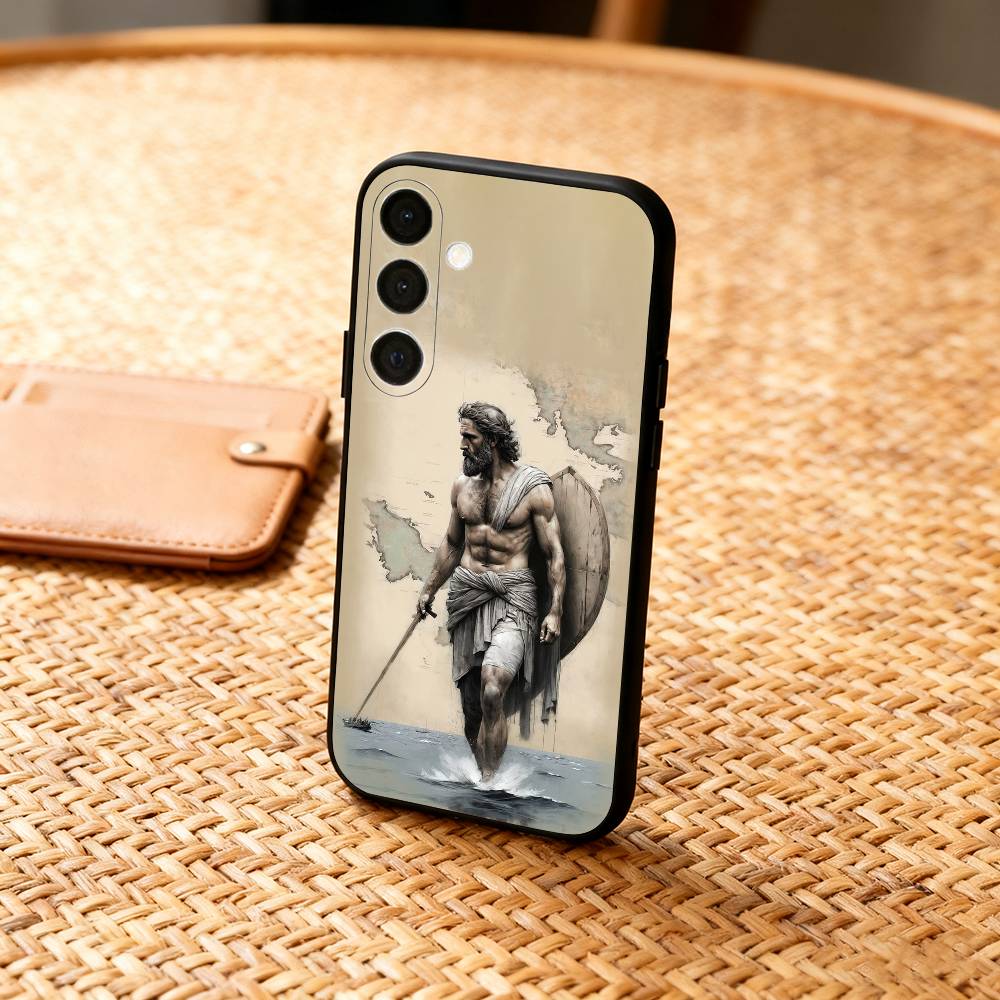 O-Odyssey G-Greece Чехол для телефона Samsung A73,A21s,A22,A31,A32,A52,A53,A71,A80, Мягкий черный корпус