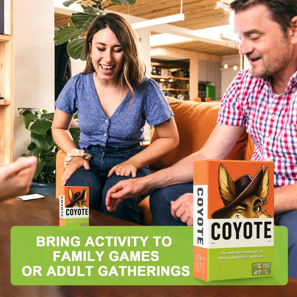 Котики Койот, Игра для вечеринки, 10 минут, Возраст 10+, 3-8 игроков