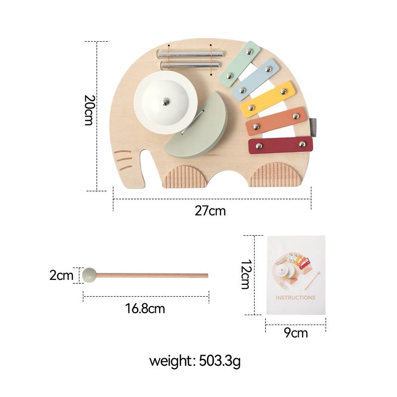 Montessori Wooden 5 Tones Multicolor Xylophone Wood Musical Instrument Toys For Baby Kids Puzzles Early Learning Games Baby Gift