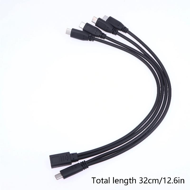 Разветвитель USB C Кабельный разветвитель Type C 1 на 2 Удлинительный провод Адаптер питания 3A 15W Адаптер кабеля для зарядки нескольких устройств