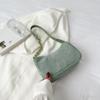 Version Of Literary And Artistic Cloth Bag Women Simple And Casual Velvet Shoulder Bag Solid Color Mini Crossbody Bag Handbag