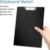 Hongri Aluminum Contractor Clipboard, Black Metal Construction with Low Profile Metal Clip, 12.5 x 9 in, Letter Size, Office Supply & School Supply