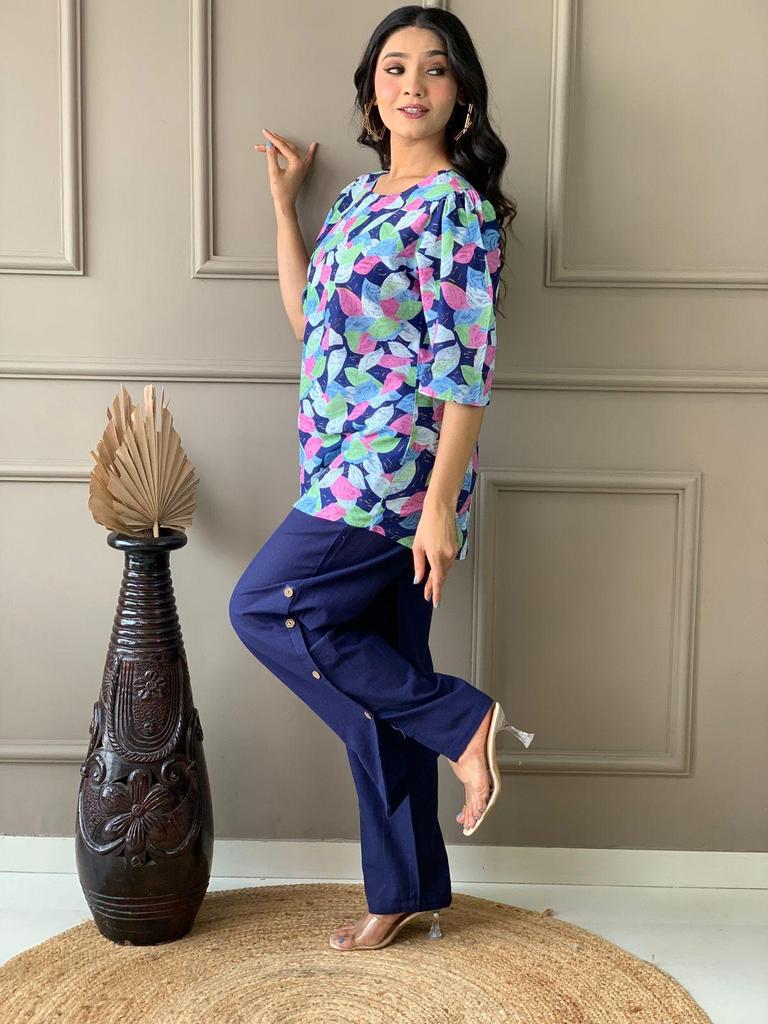 Женский комплект из чистого хлопка Курти Корд, праздничная одежда, индийский дизайнерский топ, туника, комплект с брюками Курта, платье