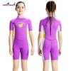 Kids 2.5mm Neoprene Wetsuit Short Sleeve Full Body Swimwear Snorkeling Surfing Swimming Warmth Protection