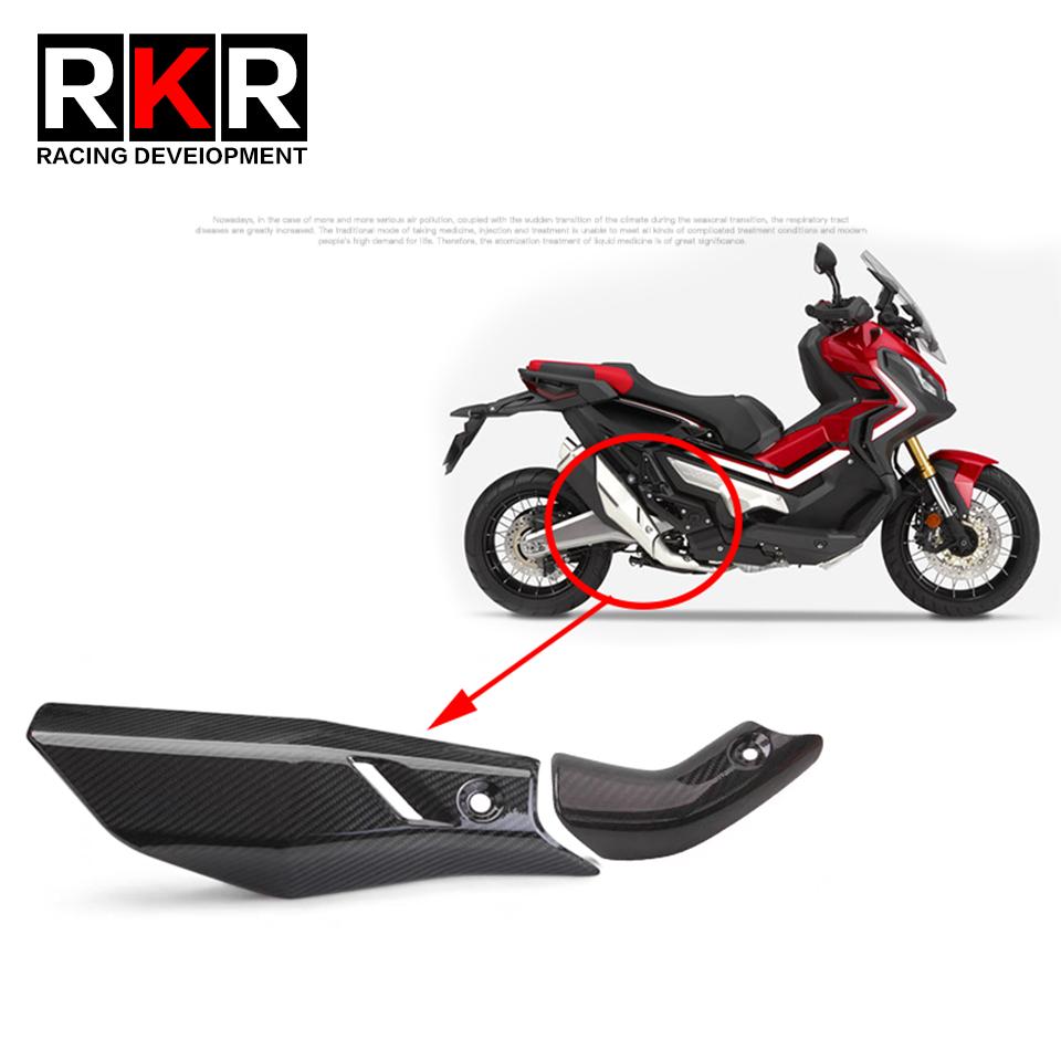 Motorcycle Original Exhaust System Middle Carbon Fiber Protector Heat Shield Cover Guard Fit For Honda X-ADV 750 Adv750 XADV750