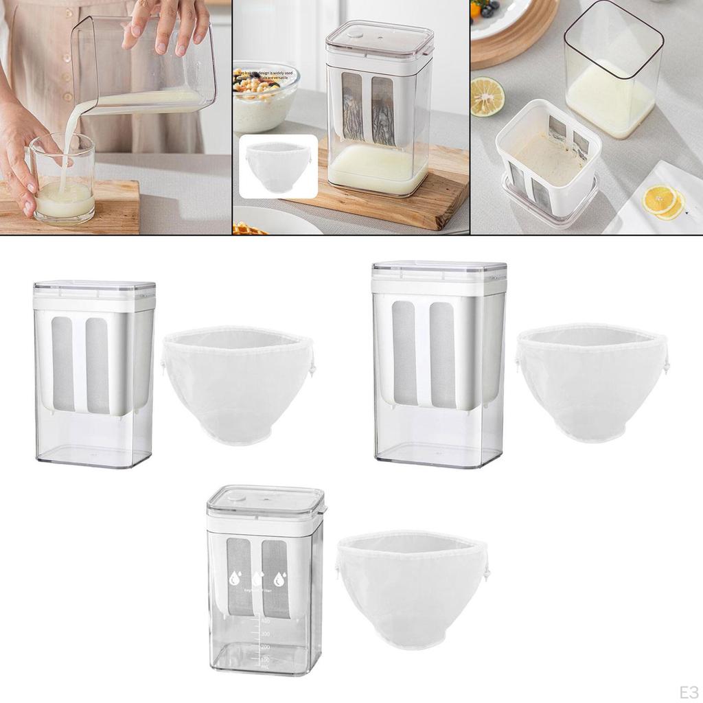 Портативная корзина-банка с крышкой для йогурта и процеживания
