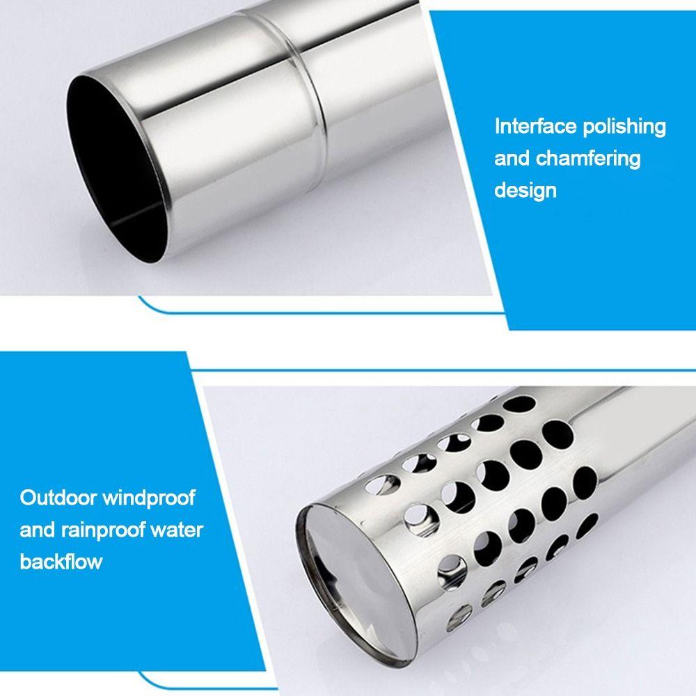 Diameter 6CM Chimney Pipes Stainless Steel Stove Pipes Flue Extension Tube Tents