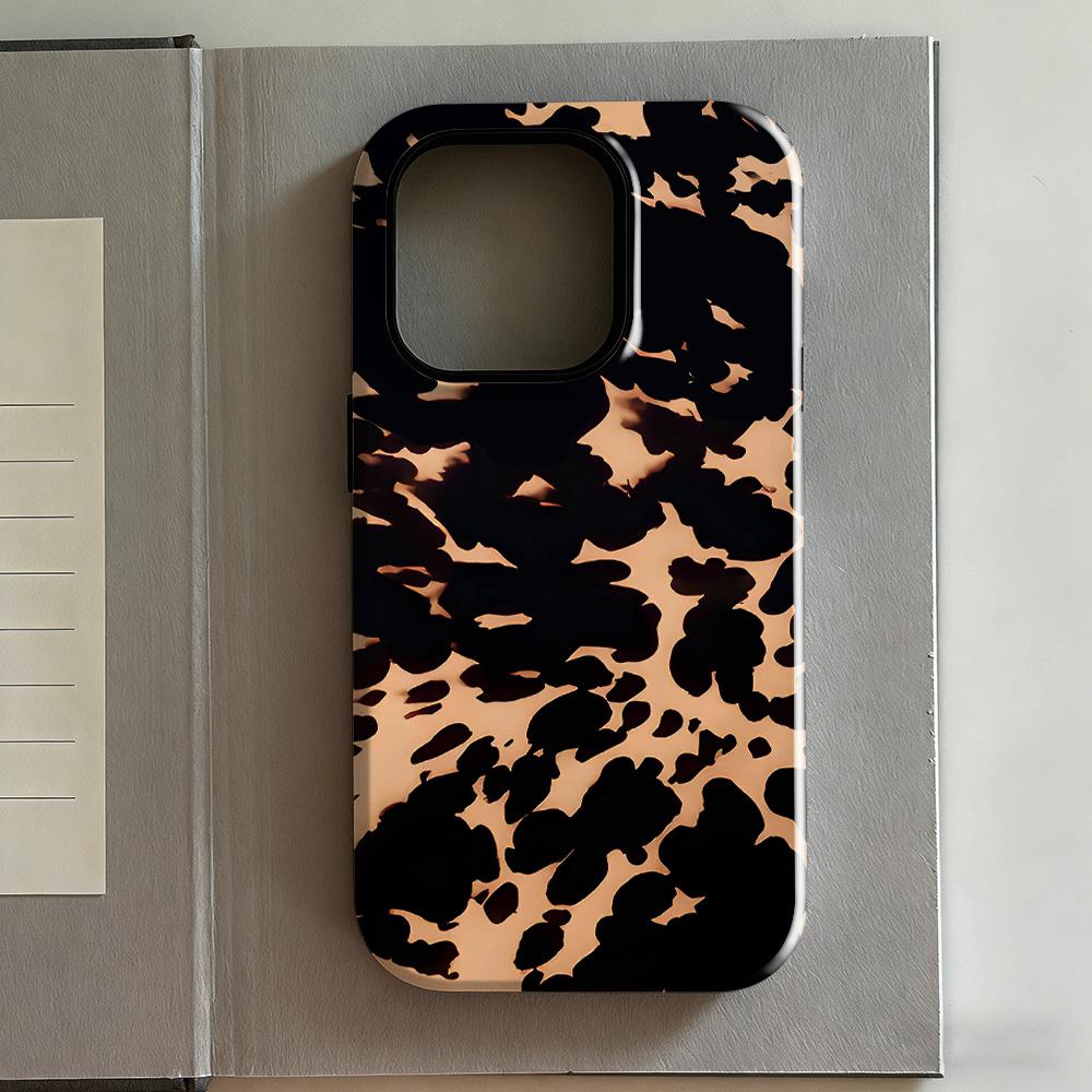 Роскошный модный чехол Clmj с леопардовым принтом для iPhone 17 16 15 14 13 12 11 X XS XR Air Pro Max Plus Двухслойная задняя крышка