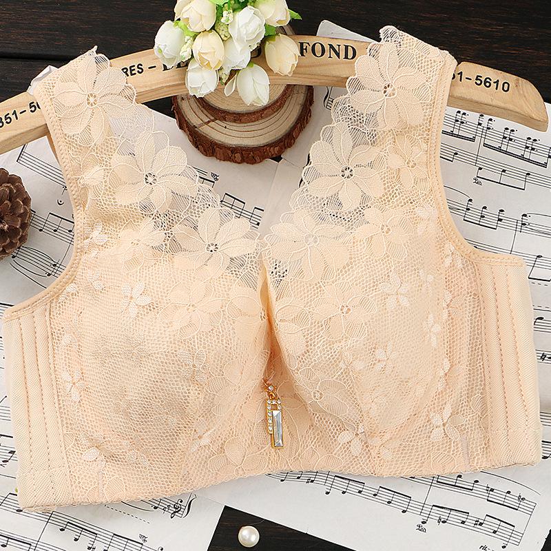 Large Size Women Ultra Thin Minimizer Brassiere Unpadded Underwire Gather Bra Sexy Lace Lingerie