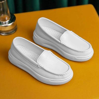 Женская обувь для медсестер, мягкая подошва, дышащая и легкая, для стажировки, весенне-осенняя, белая обувь на плоской подошве, рабочая обувь, медицинская рабочая обувь