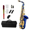 Btuty Eb Alto Saxophone, Brass E Flat Saxophone, 802 Key Woodwind Instrument with Cleaning Rod, Cloth Gloves, Strap, and Padded Case (Blue)