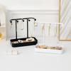Fashion Jewelry Organizer Display For Earrings Necklaces Jewelry Storage Rack With Wooden Base Bracelet Hanging Holder