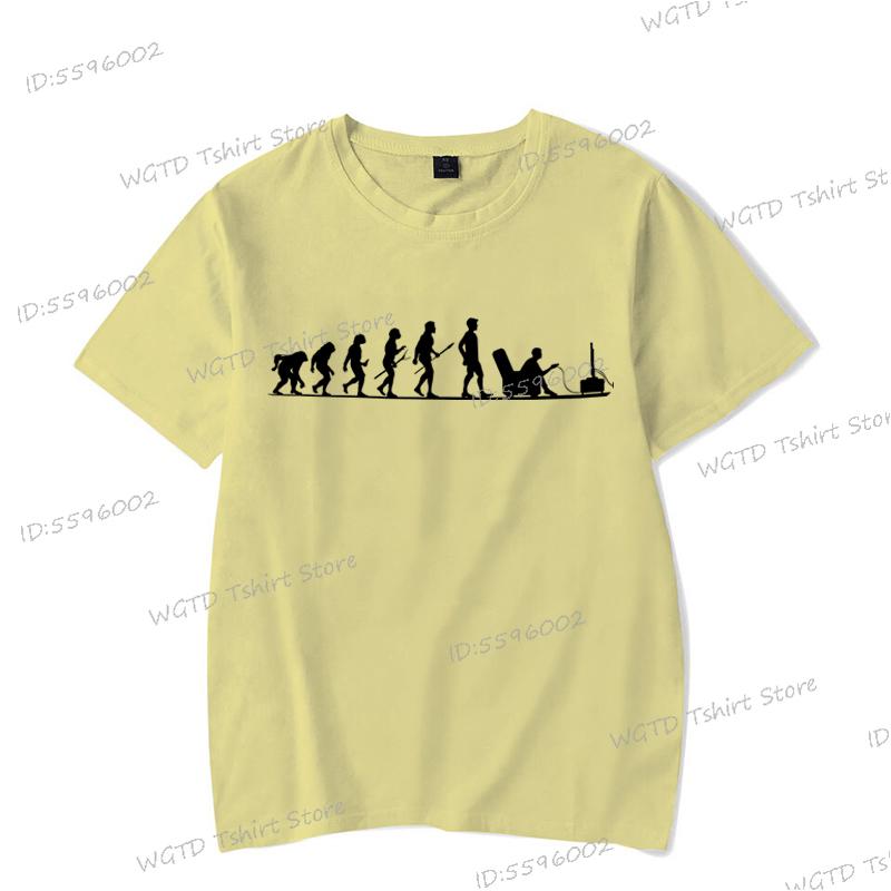 Эволюция Геймера Футболка Смешной Подарок для Геймеров Футболки для Видеоигр для Мужчин С Круглым Вырезом Смешная Эволюция Геймеров Летние Топы Одежда