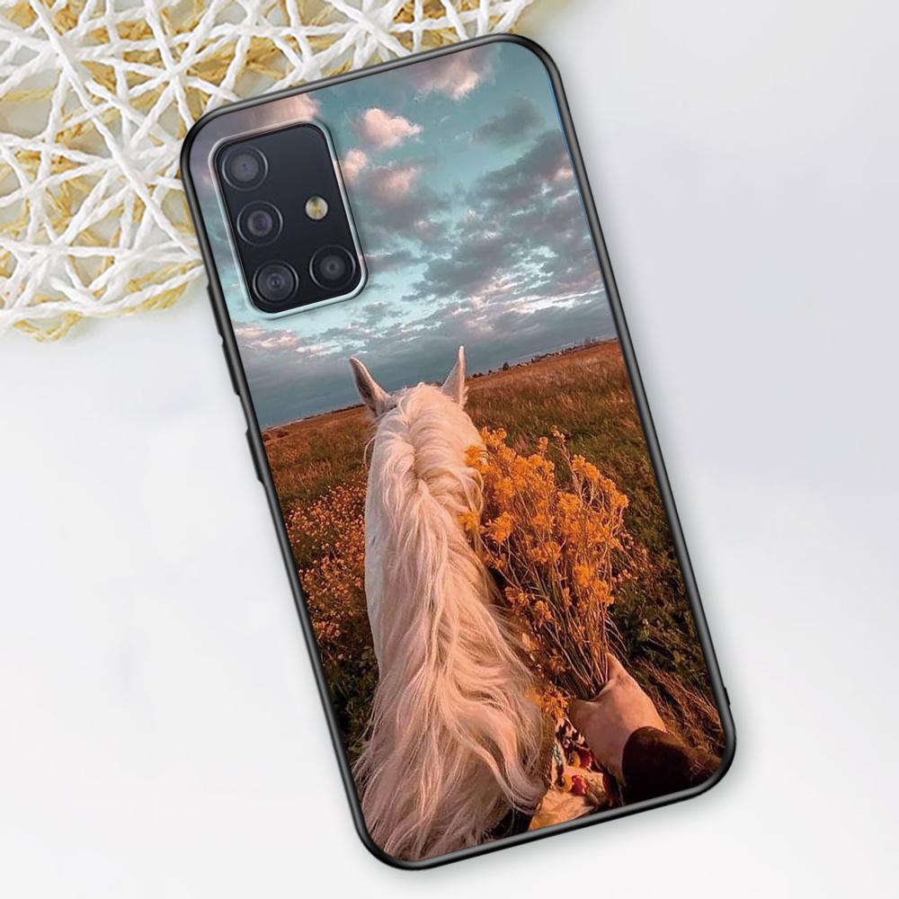 Running Horse Case for Samsung Galaxy A52 A12 A53 A51 A32 A21s A22 A31 A72 A02s A13 5G A11 A41 A03s Silicone Phone Cover Coque