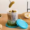 Hourglass Type Food Filter Container Clear Pickle Container Pickle Juice Separator  Storing Pickles