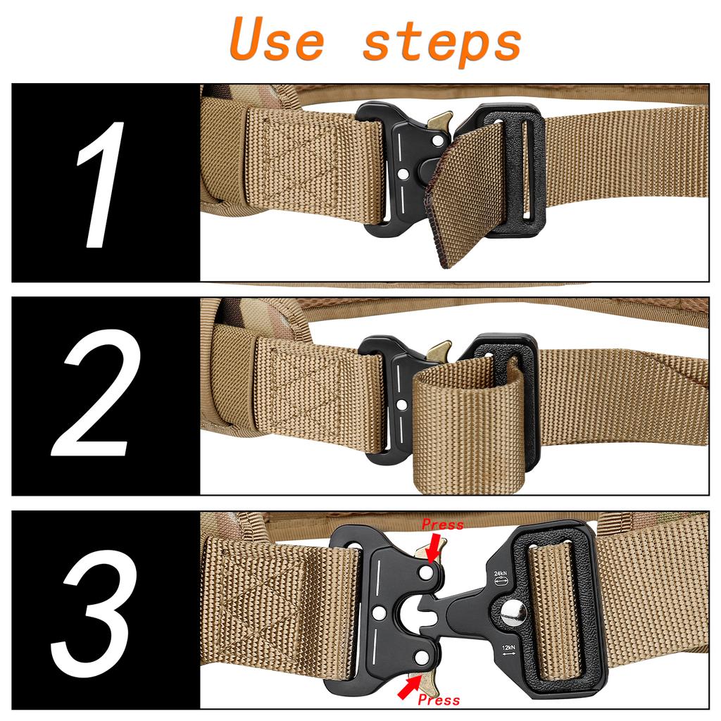 Military Tactical Adjustable Belt Outdoor Work Men Molle Battle Belt Army Combat CS Airsoft Hunting Paintball Padded Waist Belts