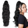 Synthetic Long Ponytail Wavy Curly Ponytail Hair Extensions Claw Clip In Ponytail Drawstring Ponytail For Women