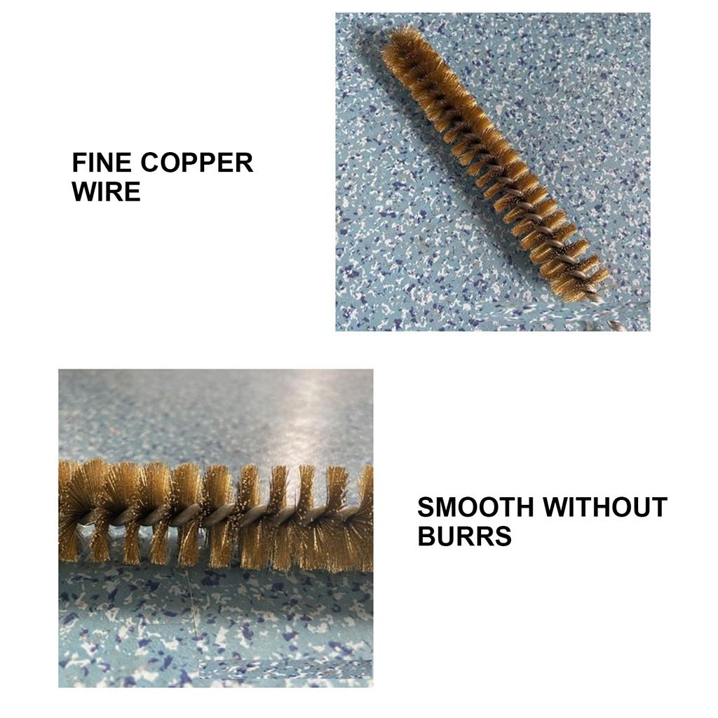 Набор из 5 латунных щеток для чистки труб, щетки из латунной проволоки с длинной ручкой для очистки отверстий цилиндров 6 15 мм