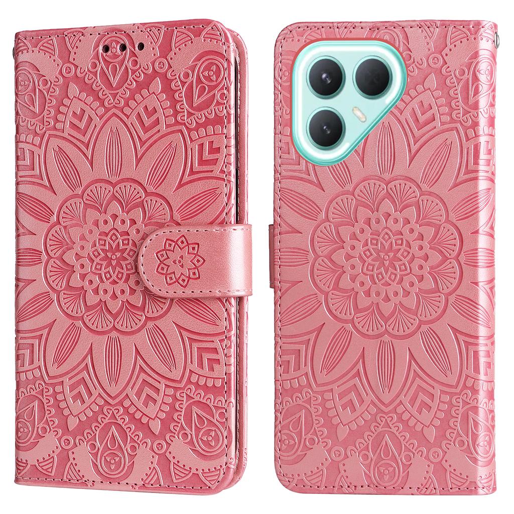 For TECNO Pova 7 Pro 5G Case Sunflower Imprint Leather Wallet Phone Cover
