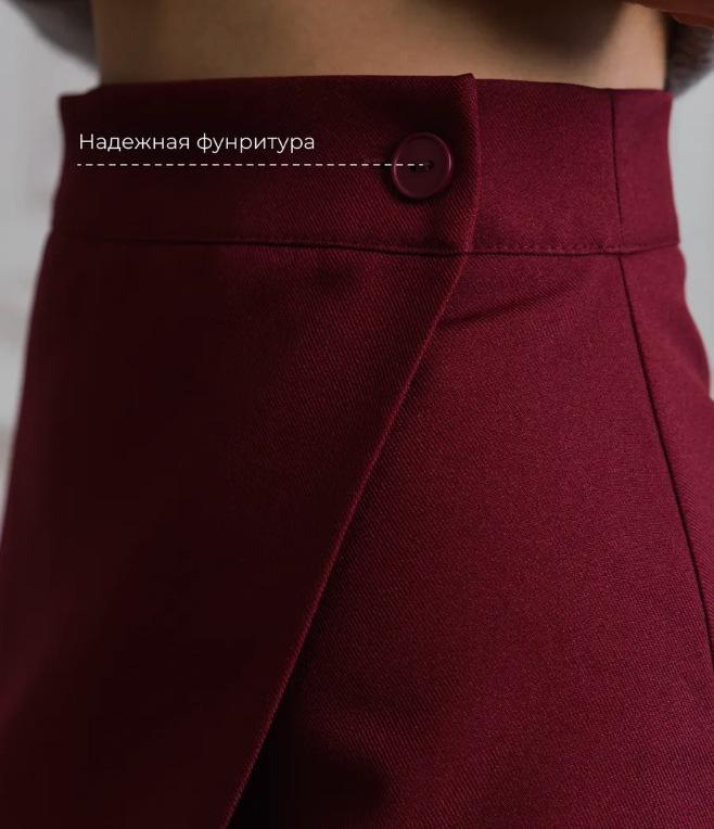 Корейская мини-юбка с высокой талией, стройнящая, с защитой от прозрачности, асимметричная, весна 2025