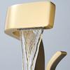 Brushed Gold Basin Faucets Modern Black Gold Bathroom Mixer Tap Brass Washbasin Faucet  Hot and Cold Elegant Crane For Bathroom