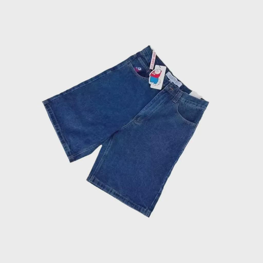 Мужские шорты Polar Big Boy с широкими штанинами в стиле хип-хоп из денима — модные и повседневные