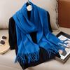 New Winer Warm Cashmere Scarf for Women Fashion Solid Thick Blanket Pashmina Shawl Wrap Female Bufanda Echarpe Foulard