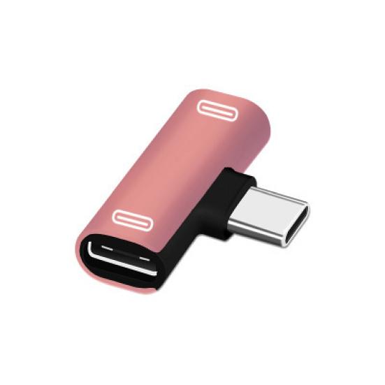 Адаптер Многофункциональный Надежный Сплав USB Type C к Двойному Разветвителю Type-C Конвертер
