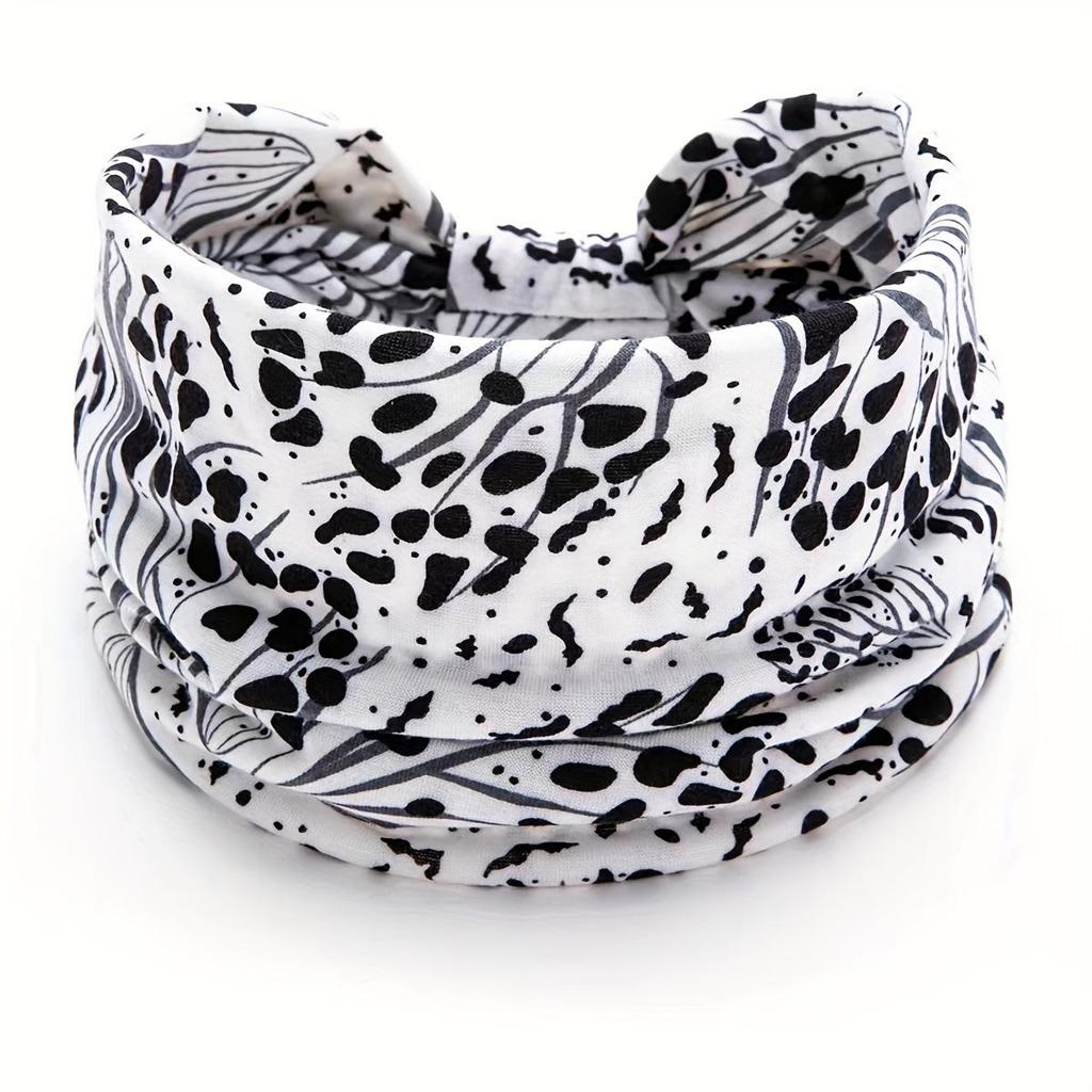 Женская богемная повязка для йоги с узором «кешью» - Впитывающая пот, эластичный хлопковый аксессуар для волос