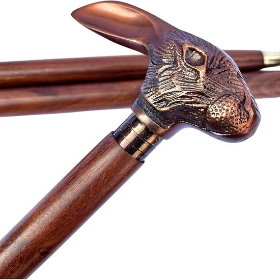 Прогулочная латунная трость для ходьбы, дизайнерская, викторианская, простая, деревянная, складная, 36 дюймов, с латунной ручкой для мужчин и женщин