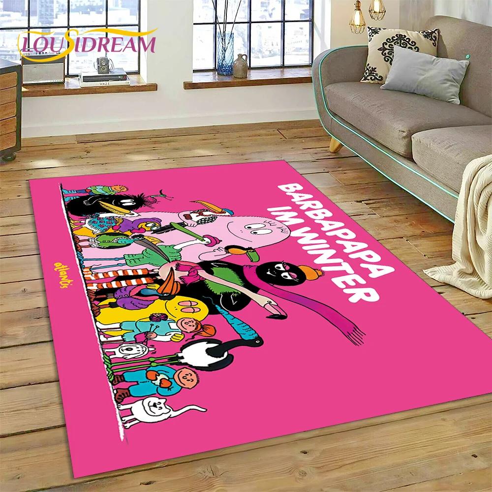3D мультфильм Les Barbapapa Family HD ковер ковер для гостиной спальни домашний декор, напольный коврик нескользящее украшение для дивана детский подарок