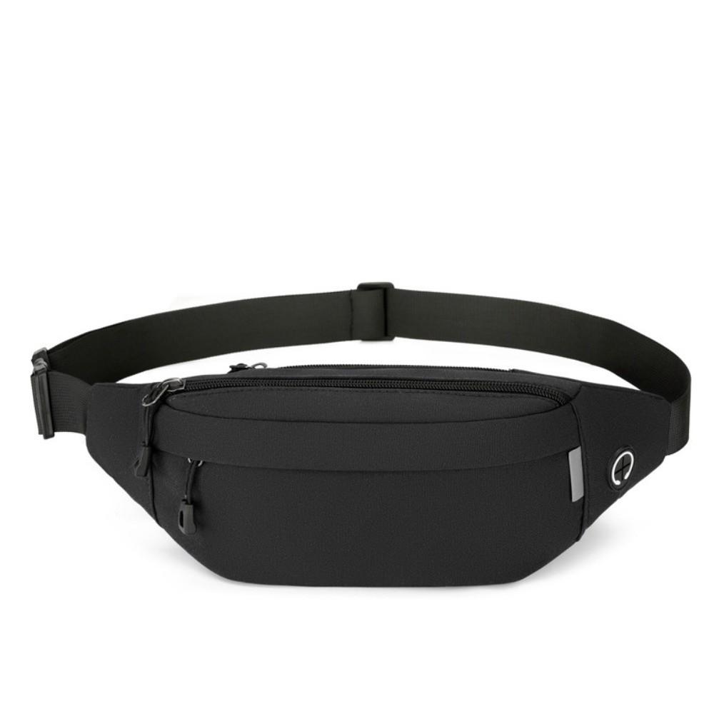 Waterproof Crossbody Chest Bag with Headphone Jack Running Waist Bag Men Fanny Phone Pack Couple