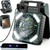 4 Speeds Wind Outdoor Solar Fan 90-Degree Folding Portable Tent Fan Folding Ventilador  Tent Use