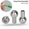 1/2/3/5 шт. Многоразовые шариковые насадки для шланга из нержавеющей стали, аксессуары для автомобильной пены для мойки высокого давления