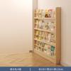 Настенная книжная полка за дверью, Настенный стеллаж для хранения из массива дерева, Узкий книжный шкаф для детских комнат, Многоярусный шкаф