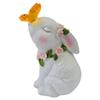 Solar Rabbit Light Solar Bunny Decorative Light Waterproof Rabbits Sculptures Light Resin Cartoon for Patio Lawn Courtyard