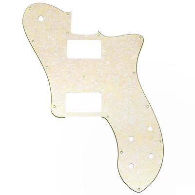 Pro 15-лучевой пикгард для Telecaster с широким диапазоном, 2 крепления для хамбакеров, для Fender Mexican 72 Tele Deluxe Electric, состаренный жемчужно-белый, 4-слойный, гитарный,