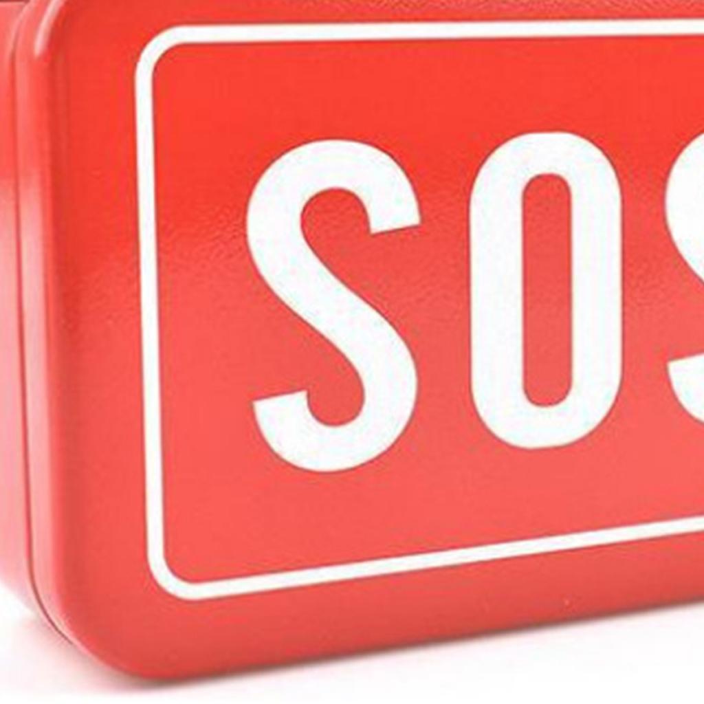 Маленький прямоугольный пустой ящик SOS Pattern Уличный инструмент Оборудование Железный ящик для хранения для кемпинга
