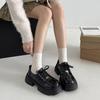 Versatile Skirt Black Platform Mary Jane Small Leather Shoes Women's 2025 New Autumn Round Head Retro Thick Heel Single Shoes
