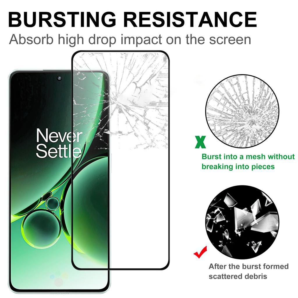 Для OnePlus Nord 3 5G Суперпрозрачная Защитная пленка для экрана мобильного телефона Черная рамка Полностью клеящаяся Пленка для покрытия экрана из стекла AGC