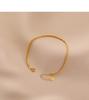 Pure 18k Real Gold Bracelets Women Trendy Au750 Adjustable Heart Pendant Jewelry Solid Gold Bracelet for Women