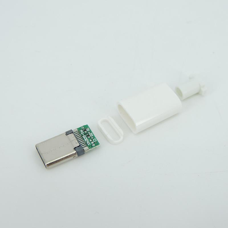 TYPE C USB 3.1 24-контактный штекерный разъем для сварки, адаптер с корпусом, зарядные разъемы Type-C, кабель для передачи данных, аксессуары для ремонта