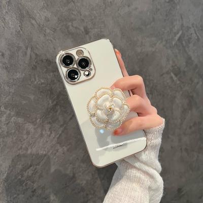 Стильный чехол-кронштейн Camellia для iPhone 15 14 13 12 11 Pro Max, всеобъемлющий противоударный чехол для телефона с изображением милой мультяшной девушки