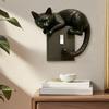Черный кот накладка на выключатель 3D собака накладка на выключатель животное накладка на тумблер для дома офиса комнаты декоративные аксессуары