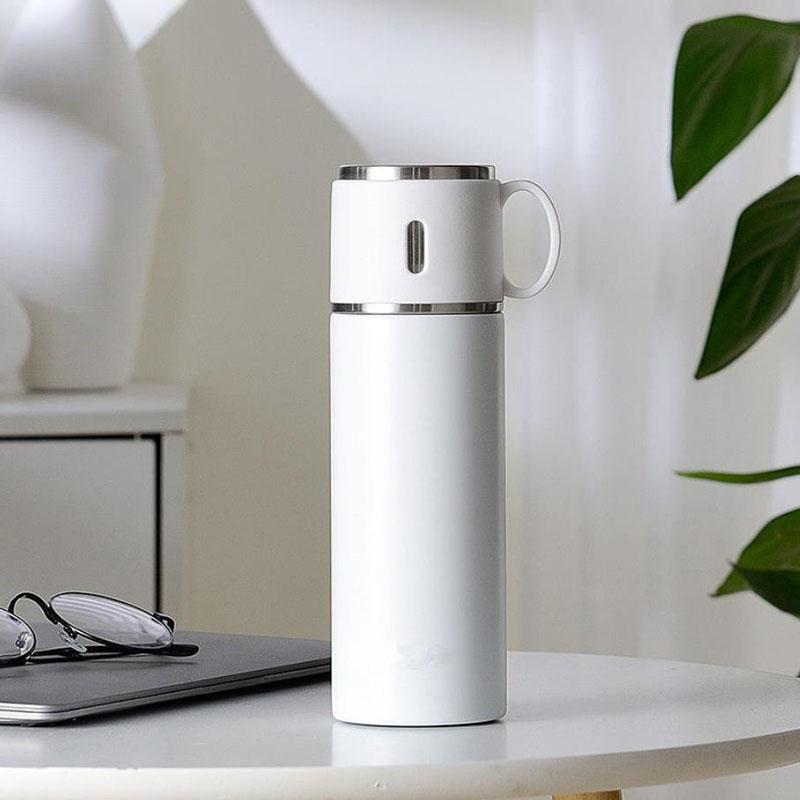 Изолированная чашка из нержавеющей стали, большая емкость, корейская студенческая чашка для воды, простая портативная изолированная чашка для воды в стиле Ins