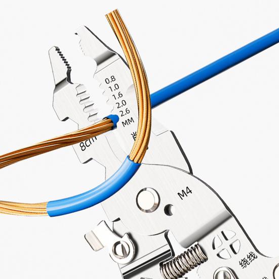 Многофункциональный стриппер для проводов, тестер электричества, складные клещи для зачистки проводов, кримпер, резак, эргономичная рукоятка, портативный