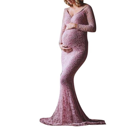 Miss Angel сексуальное платье для беременных с кружевом длиной до пола, сексуальное платье с открытыми плечами